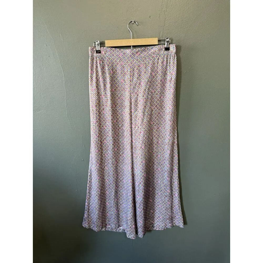 Floreat by Anthropologie Womens Multicolor Geometric Wide Leg Flowy Pant Medium